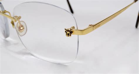 panther cartier glasses|cartier rimless glasses for sale.